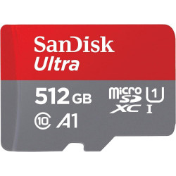 SanDisk 512 GB microSDXC UHS-I Ultra A1 + SD adapter (SDSQUAC-512G-GN6MN)