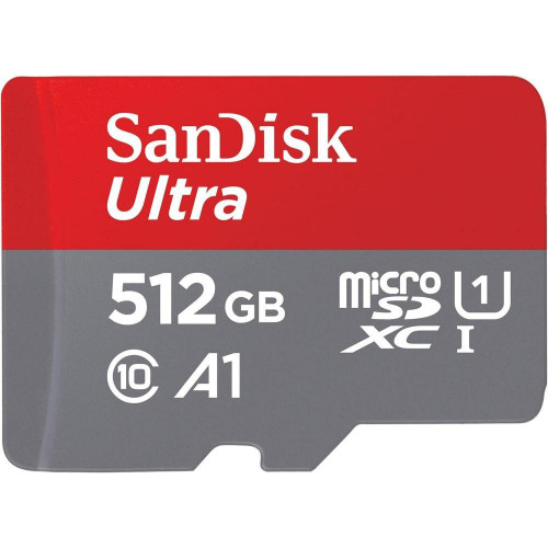 SanDisk 512 GB microSDXC UHS-I Ultra A1 + SD adapter (SDSQUAC-512G-GN6MN)