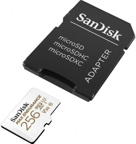 SanDisk 256 GB microSDXC Max Endurance UHS-I U3 V30 + SD adapter SDSQQVR-256G-GN6IA