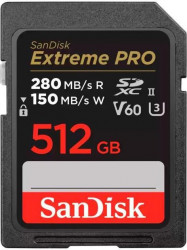 SanDisk 512 GB SDXC Extreme Pro UHS-II U3 V60 Class 10 (SDSDXEP-512G-GN4IN)