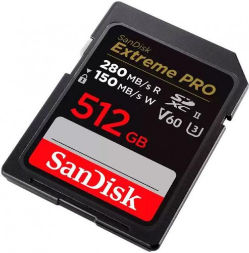 SanDisk 512 GB SDXC Extreme Pro UHS-II U3 V60 Class 10 (SDSDXEP-512G-GN4IN)