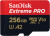 SanDisk 256 GB microSDXC UHS-I U3 Extreme Pro + SD Adapter SDSQXCD-256G-GN6MA