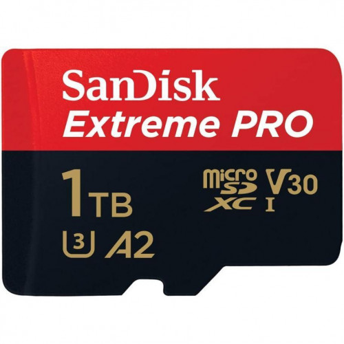 SanDisk 1 TB microSDXC UHS-I U3 Extreme Pro + SD Adapter (SDSQXCD-1T00-GN6MA)