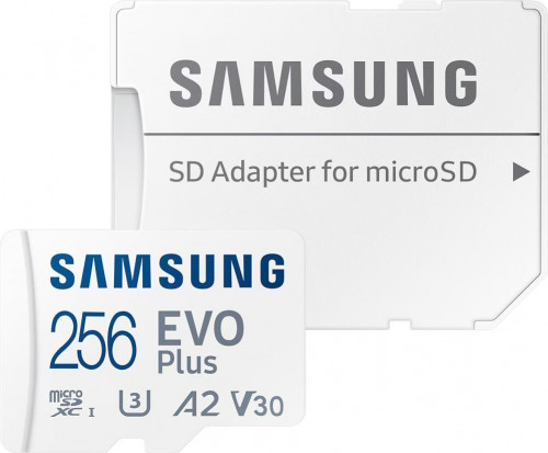 Samsung 256 GB microSDXC Class 10 UHS-I U3 EVO Plus + SD Adapter (MB-MC256SA)