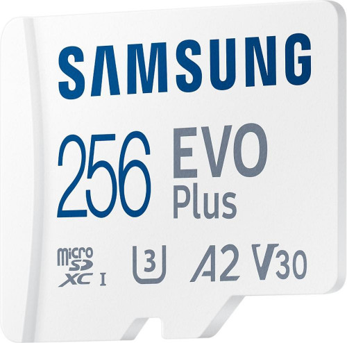 Samsung 256 GB microSDXC Class 10 UHS-I U3 EVO Plus + SD Adapter (MB-MC256SA)