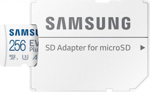 Samsung 256 GB microSDXC Class 10 UHS-I U3 EVO Plus + SD Adapter (MB-MC256SA)