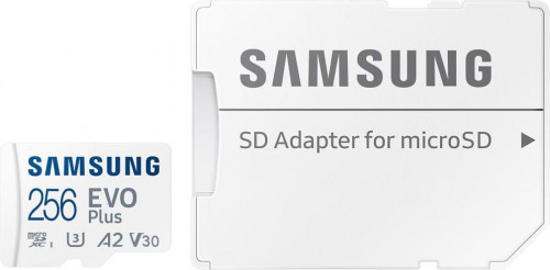 Samsung 256 GB microSDXC Class 10 UHS-I U3 EVO Plus + SD Adapter (MB-MC256SA)