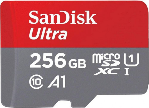 SanDisk 256 GB microSDXC UHS-I Ultra A1 + SD adapter (SDSQUAC-256G-GN6MN)