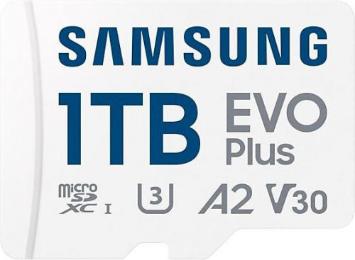 Samsung 1 TB microSDXC Class 10 UHS-I U3 V30 A2 EVO Plus + SD Adapter (MB-MC1T0SA)