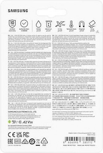 Samsung 1 TB microSDXC Class 10 UHS-I U3 V30 A2 EVO Plus + SD Adapter (MB-MC1T0SA)