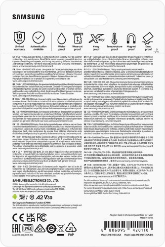 Samsung 512 GB microSDXC Class 10 UHS-I U3 V30 A2 EVO Plus + SD Adapter (MB-MC512SA)