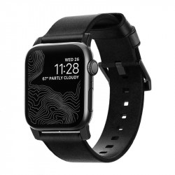 Ремінець для Apple Watch 46/49 mm Nomad Modern Band Black Hardware | Horween