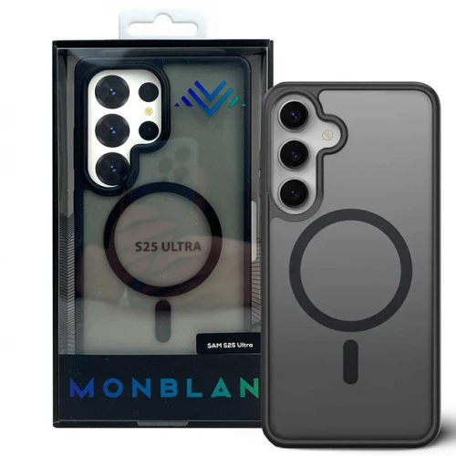 Чохол-накладка (силіконовий) Samsung S25 Ultra Monblan Magnetic Matte Series Black (MMMtS25U)