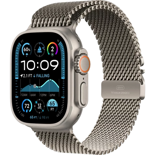 Apple Watch Ultra 2 GPS + Cellular 49mm Natural Titanium Case w. N. Titanium Milanese Loop - L (MX5T3) (New, без коробки)