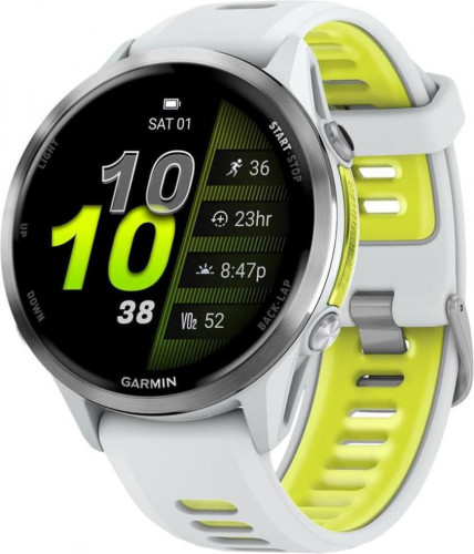 Смарт-годинник Garmin Forerunner 970 Titanium w. Whitestone Case and Whitestone/T. Amp Yellow Band (010-02969-01/11)