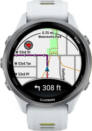 Смарт-годинник Garmin Forerunner 970 Titanium w. Whitestone Case and Whitestone/T. Amp Yellow Band (010-02969-01/11)