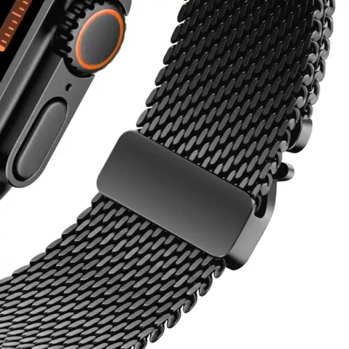 Ремінець Apple Watch 44/45/46/49mm Natural Titanium Milanese Loop