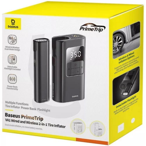 Автокомпрессор Baseus PrimeTrip VA1 2-in-1 1750 mAh Cosmic Black (C11169001121-00)