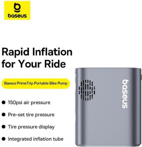 Автокомпресор Baseus PrimeTrip Series Portable Bike Pump Cosmic Black для велосипеду (C11169000121-0)
