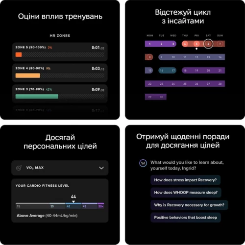 WHOOP 5.0 One Jet Black CoreKnit - 12-Month Membership (973-003-000)