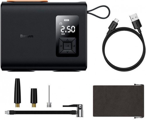 Автокомпрессор Baseus Mega EnergyPump Series Dual Cylinder Wireless Inflator Black