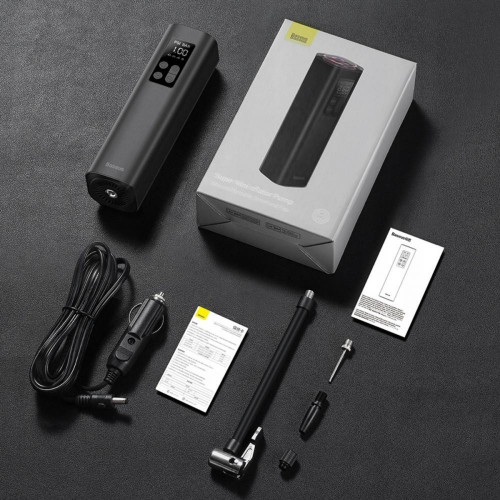 Автокомпрессор Baseus Super Mini Inflator Pump Black