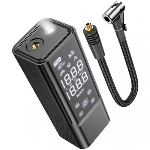 Автокомпрессор Hoco ZP7 Maddy (5000 mAh) Black