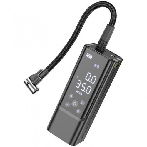 Автокомпрессор Hoco ZP7 Maddy (5000 mAh) Black