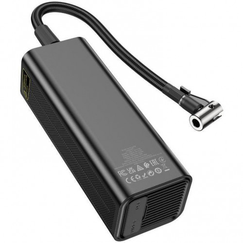 Автокомпрессор Hoco ZP7 Maddy (5000 mAh) Black