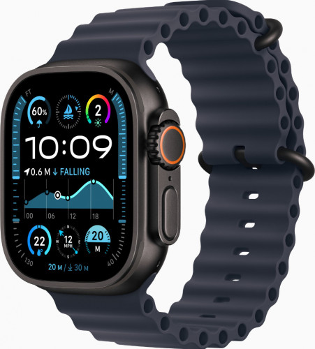 Apple Watch Ultra 2 GPS + Cellular 49mm Black Titanium Case w. Navy Ocean Band (MYTC3+MYPA3) (New, без коробки)