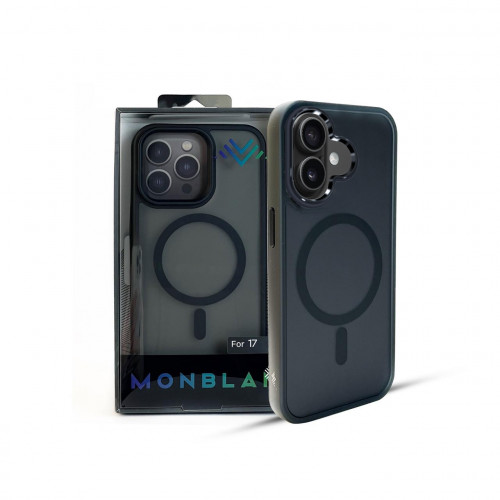 Чохол-накладка (силіконовий) Apple iPhone 17 Monblan Magnetic Matte Series Black