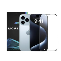 Захисне скло Apple iPhone 17 Pro Monblan 2.5D Anti Static 0.26mm Pravent Peeping Black