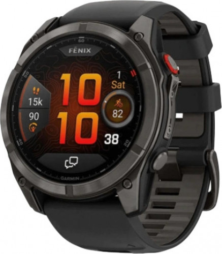 Смарт-годинник Garmin Fenix 8 Pro 51mm AMOLED Sapphire Carbon Gray DLC Titanium Black/Gray B. (010-03199-00/01)