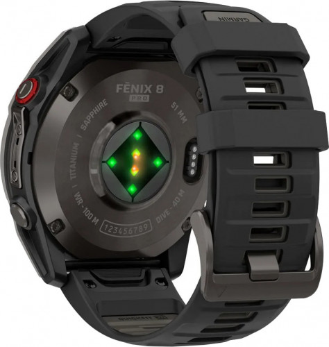 Смарт-годинник Garmin Fenix 8 Pro 51mm AMOLED Sapphire Carbon Gray DLC Titanium Black/Gray B. (010-03199-00/01)