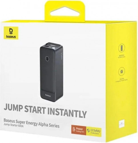 Автономний пусковий пристрій (бустер) Baseus Super Energy Alpha Series Jump Starter 600A Black (C00259200121-00)