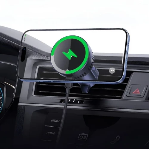 Автомобільний тримач Baseus MagPro Series Magnetic Qi2 15W Black (C40164100121-01)