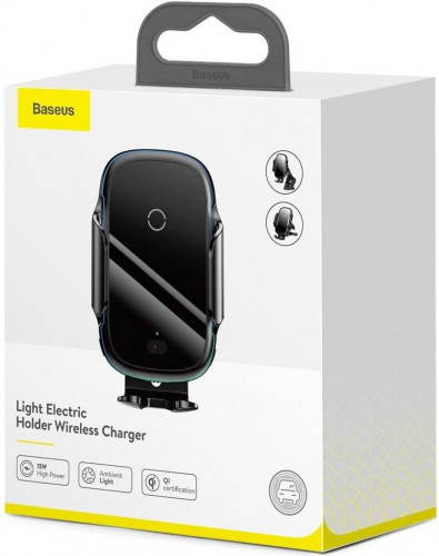Автомобільний тримач Baseus Light Electric 15W Black (WXHW03-01)