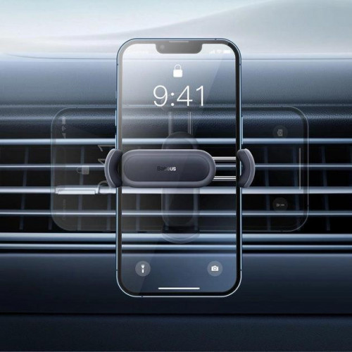 Автомобільний тримач Baseus Steel Cannon 2 Air Outlet Version Black (SUGP000001)