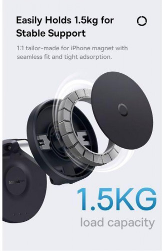 Автомобільний тримач Baseus MagPro Magnetic Foldable Black (B10564101121-00)