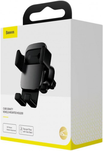 Автомобільний тримач Baseus Cube Gravity Vehicle Mounted Black (SUYL-FK01)