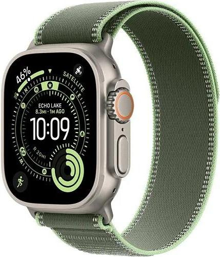 Apple Watch Ultra 3 GPS + Cellular 49mm Natural Tit. Case w. Green/Neon Trail Loop - S/M (MF1V4+MFT44)