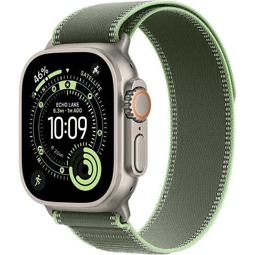 Apple Watch Ultra 3 GPS + Cellular 49mm Natural Tit. Case w. Green/Neon Trail Loop - M/L (MF1V4+MFT54)