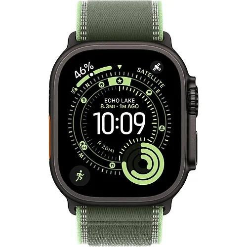 Apple Watch Ultra 3 GPS + Cellular 49mm Black Tit. Case w. Green/Neon Trail Loop - M/L (MF254+MG9P4)