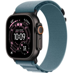 Apple Watch Ultra 3 GPS + Cellular 49mm Black Tit. Case w. Light Blue Alpine Loop - Large (MF254+MG9M4)