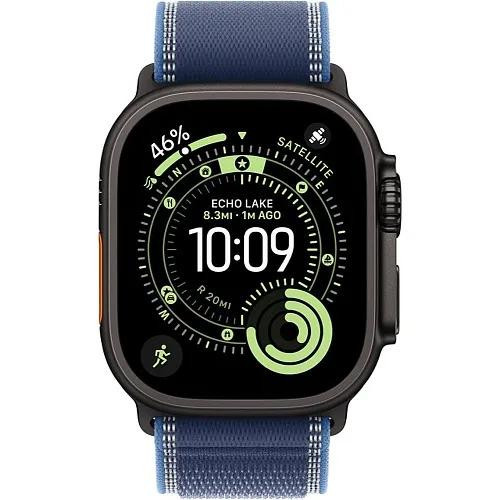 Apple Watch Ultra 3 GPS + Cellular 49mm Black Tit. Case w. Blue/Bright Blue Trail Loop - M/L (MF254+MG9R4)