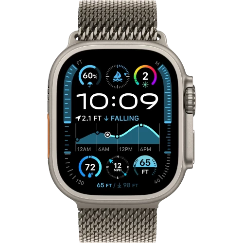 Apple Watch Ultra 3 GPS + Cellular 49mm Natural Tit. Case w. Natural Tit. Milanese Loop - Large (MF0E4)