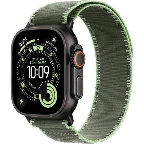 Apple Watch Ultra 3 GPS + Cellular 49mm Black Tit. Case w. Green/Neon Trail Loop - S/M (MF254+MG9N4)