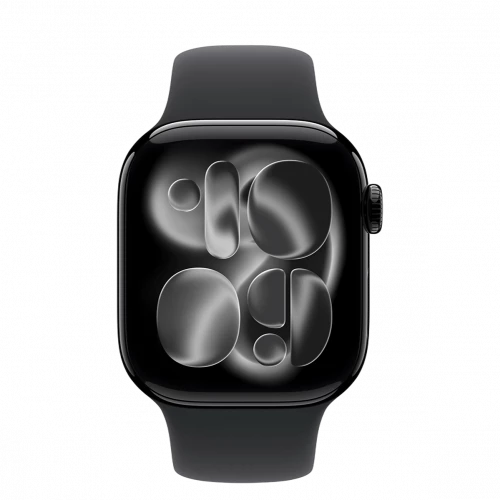 Apple Watch Series 11 GPS 42mm Jet Black Alu. Case w. Black S. Band - S/M (MEQT4)