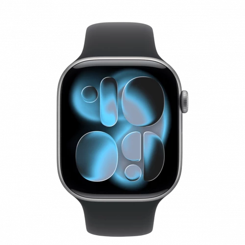 Apple Watch Series 11 GPS 46mm Space Grey Alu. Case w. Black S. Band - S/M (MEV04)