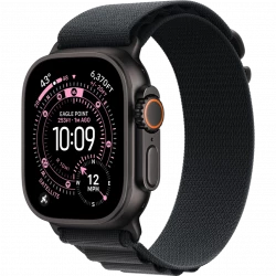 Apple Watch Ultra 3 GPS + Cellular 49mm Black Tit. Case w. Black Alpine Loop - Small (MF0Q4)